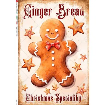 Umělecký papír Rýžový papír na decoupage - A4- Jídlo (Food) 0159