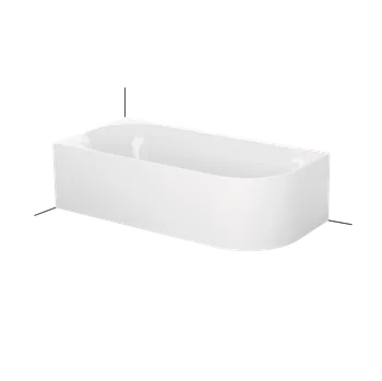 Vana Bette BetteLux Oval IV Silhouette - Vana do levého rohu 1750x800 mm, BetteGlaze Plus, bílá 3425-000CERVS,PLUS