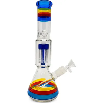 Čistič dýmky WeedShop Barevný skleněný ice-bong 8-Arm 30 cm
