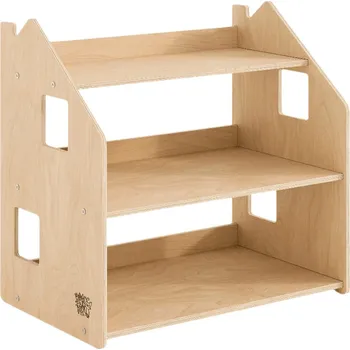 Hračka pro nejmenší BusyKids Dětská knihovna a regál Domeček