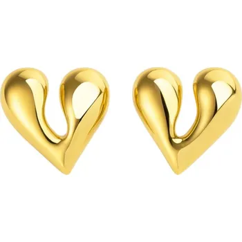 Náušnice Flamenco Mystique Náušnice z nerezové oceli pokovené 14k zlatem, puzetové zapínání KST3436