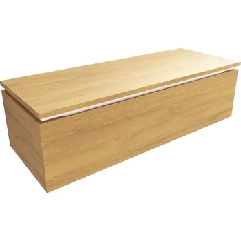 Koupelnový nábytek SAT Koupelnová skříňka s krycí deskou SAT Feel 120x30x46 cm medový dub mat SATFEEL120DMDBEZ SATFEEL120DMDBEZ