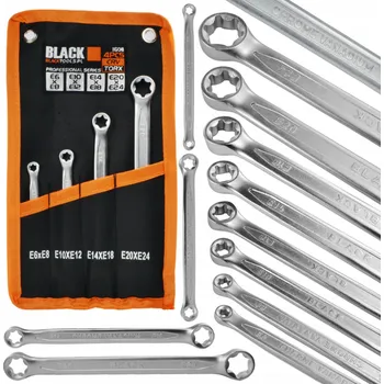 Klíč Black sada klíčů očkových TORX E6-E24