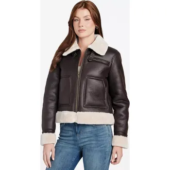 GUESS zimní dámská bunda Lily tmavě hnědá S