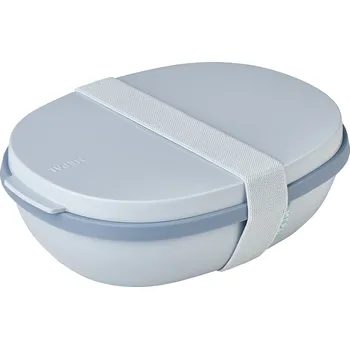 Svačinový box Dvojitý box na oběd Ellipse Duo, 1,4l, světle modrý