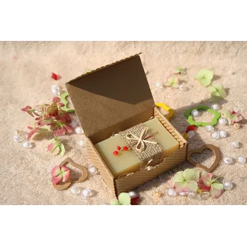 Mýdlo Přírodní olivové mýdlo s konopným olejem v krabičce