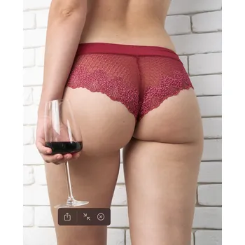 Kalhotky TIMO Timo | Brazilky Syrah s bohatou krajkou - 65 / 37