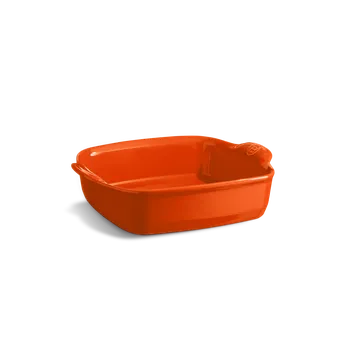 zapékací misa a miska Zapékací čtvercová mísa ULTIME Toscane oranžová 28 x 24 cm - Emile Henry (ULTIME zapékací miska čtvercová 28x24 cm oranžová Toscane - Emile Henry)