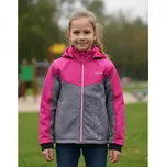 DÍVČÍ SOFTSHELLOVÁ BUNDA fuchsiová/šedá Wolf B2267 (Dívčí teplejší bunda s fleesem)