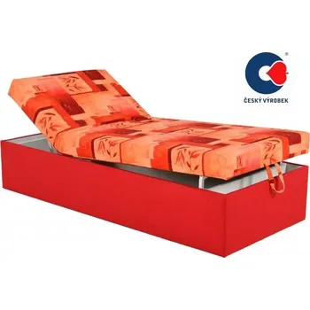 Postel Polohovací válenda Alex, 200x90, oranžová/červěná (č.206/8 matrace h do 130kg)