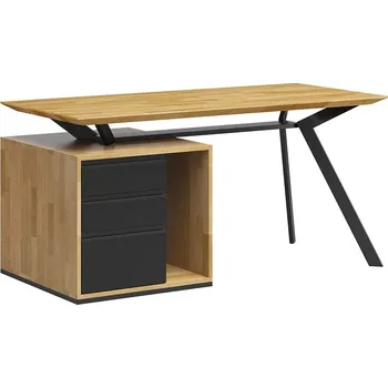 Jídelní stůl Loft desk "Future active" short - Černá , NE , Vlevo (podstavec) , 200x70 cm