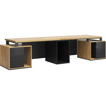 Psací stůl Dvojitý psací stůl, společný se zásuvkami a dlouhou deskou