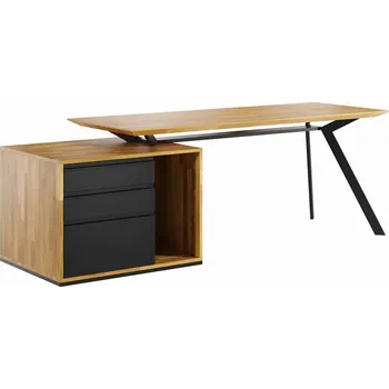 Psací stůl Prémiový psací stůl do pracovny. Future active style 180x70cm - Černá , NE , Vlevo (podstavec) , 180x70 cm