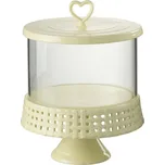 Žlutá keramická dóza na noze s víkem Hella Yellow L - Ø 21*31cm 227537204