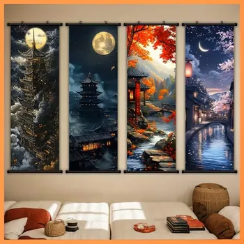 Obraz BAF Soubor čtyř obrazů na plátně Měsíc