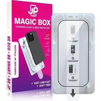 JP Magic Box 5D Tvrzené sklo s jednoduchou aplikací, Samsung Galaxy S25, černé