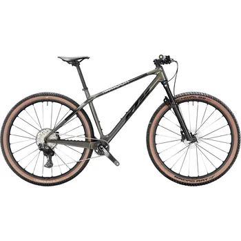 Horské kolo Horské kolo KTM MYROON PRIME Di2 2026 OLIVE PEA Barva: Hnědá, Velikost: XL Hardtail 29" XC závodní karbon, přesné elektronické řazení XT Di2, karbonová řidítka
