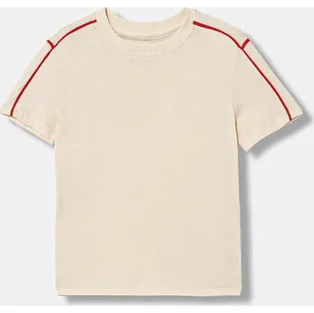 Chlapecké tričko Dětské bavlněné tričko Calvin Klein Jeans IB0IB02613.128.176.PPY2 béžová 12X, vel. 128