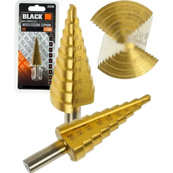 Vrták Black Vrták stupňovitý HSS 4-20mm 9 stupňů