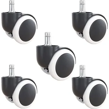 Příslušenství k židli dobirkov.cz Gumová kolečka na otočnou židli, pryžová kolečka na židli- sada 5 kusů