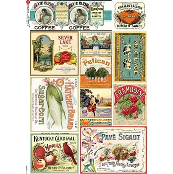 Umělecký papír Rýžový papír na decoupage - A4- Jídlo (Food) 0118