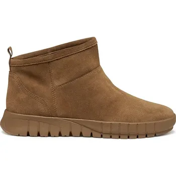 Dámské kozačky Semišové boty Geox D FLEXTRIDE dámské, hnědá barva, na plochém podpatku, D569AA 00022 C6372 D569AA.00022.C6372 88X, EUR 41