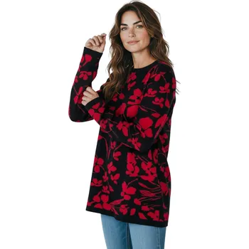 Dámský svetr Baty Dámský červený úpletový svetr MARIE Červená, XL