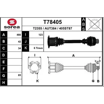 Autodíl Hnací hřídel EAI T78405
