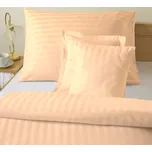 DADKA VRACOV Povlečení atlas grádl meruňkový proužek 2,5 cm 140x220, 70x90 cm