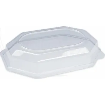 Jednorázové nádobí WIMEX s.r.o. Víčko vypouklé (rPET) průhledné pro podnos 74935 [10 ks]