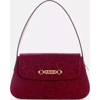 GUESS dámská kabelka,crossbody Avelina tmavě červená s kamínky