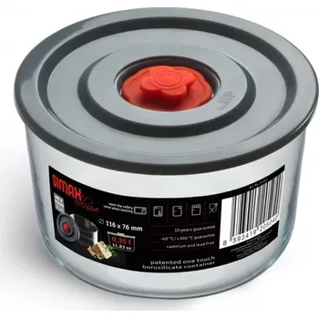 Dóza na potraviny SIMAX Zásobník s plastovým víkem a patentovaným uzávěrem, 0,35l