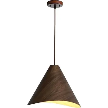 Dřevěný lustr na lanku 1xE27/60W/230V pr. 45 cm masiv/ořech/kaučukovník