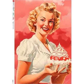 Umělecký papír Rýžový papír na decoupage - A4- Jídlo (Food) 0171