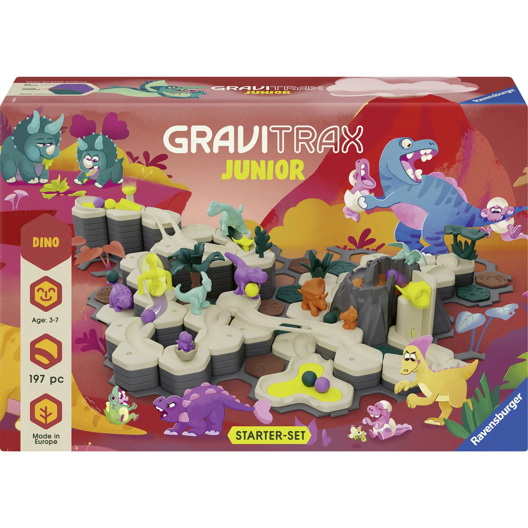 Fotografie 1 - Kuličková dráha Ravensburger GraviTrax Junior Starter Set XXL Dino 197 dílků