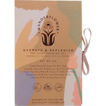 Kosmetická sada Wanderflower dárková sada hydratačních a regeneračních masek před spaním, 6ks