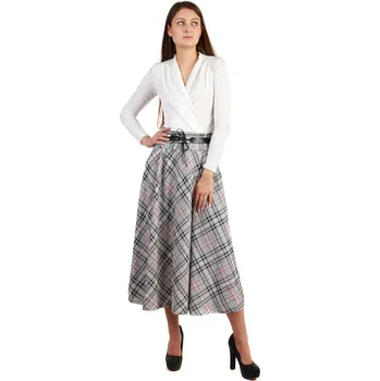 Dámská sukně TopMode Károvaná áčková midi sukně 852070