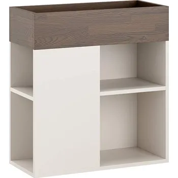 Psací stůl Moderní stojan na psací stůl v podkroví s policemi - Kubánské cigaro/ slonovina , Práva