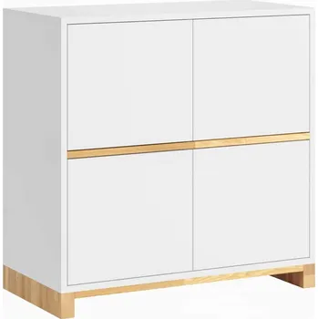 Komoda Minimalistická bílá komoda, uzamykatelná do kanceláře