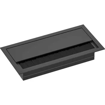 Hliníková kabelová průchodka na stůl. rozměr propustku 160x80 mm - Černá