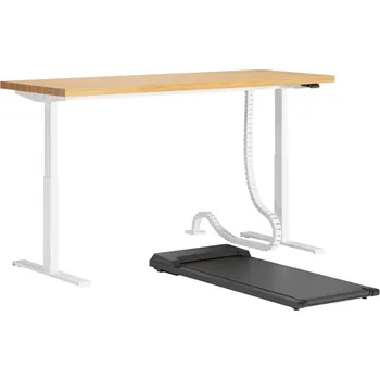 Psací stůl Nastavitelný stůl a běžecký pás - Bílá