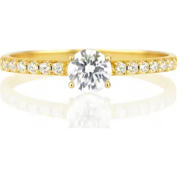 Prsten Flamenco Mystique Pozlacený prsten z chirurgické oceli, pozlacený PST960, velikost prstenu: US7 EU14 Velikost prstenu: US7 EU14