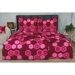 Povlečení mikrosatén 4dílné VINKA vínové