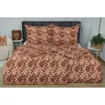 Povlečení z mikrovlákna s bavlněným efektem 4dílné LONA hnědé