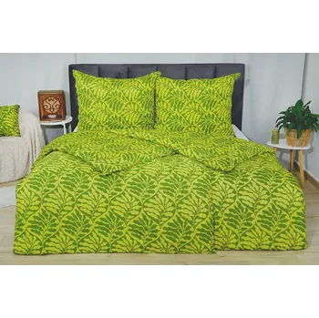 Povlečení Povlečení z mikrovlákna s bavlněným efektem 4dílné LONA olivové