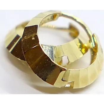 Náušnice Klenoty Budín Dámské kruhové hladké zlaté náušnice kruhy 585/1,95gr HK2403 (Klenoty Budín Dámské kruhové hladké zlaté náušnice kruhy 585/1,95gr HK2403)