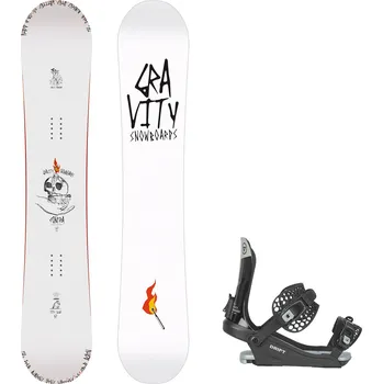 Snowboard Gravity snowboards Snowboard komplet Gravity Contra 25/26 + vázání Gravity Drift Velikost: 162 cm, Velikost vázání: L
