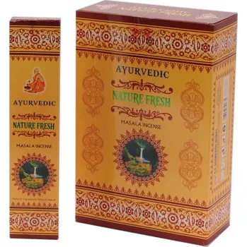 Vonná tyčinka Ayurvedic Nature Fresh indické vonné tyčinky 12 krabiček. Množstevní sleva.
