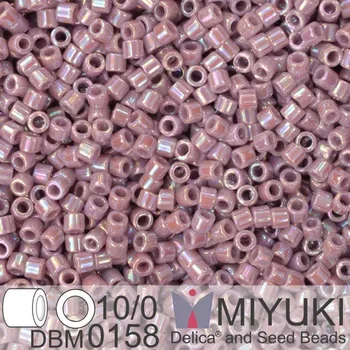 Korálek Korálky Miyuki Delica 10/0. Barva Op Mauve AB DBM0158. Balení 5g.