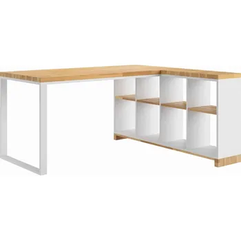 Psací stůl Moderní rohový psací stůl Moderní kancelář 180x70 cm levá strana - Bílá , NE , Práva , 160x70 cm